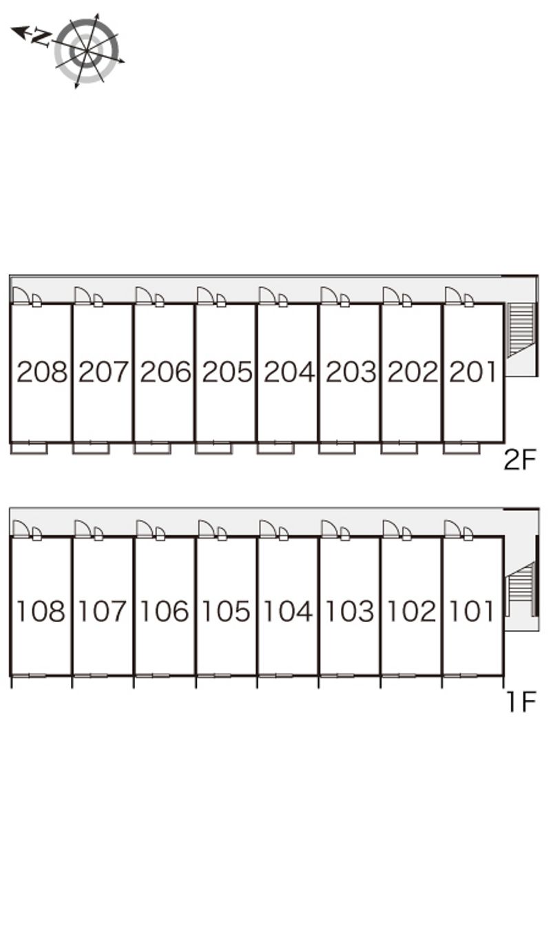 レオパレスＯＫＵ−Ⅱ 間取配置図