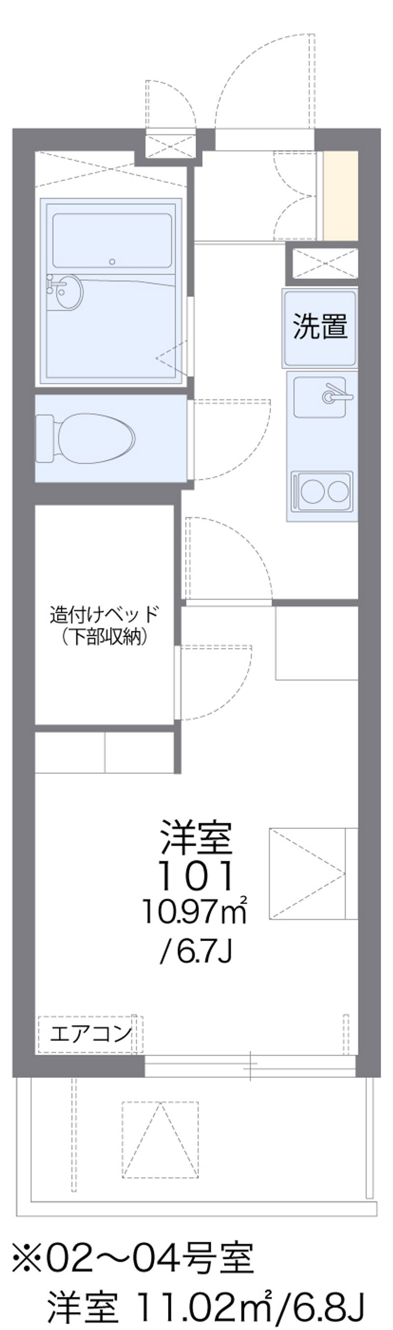 レオパレスＰＯＲＴ　ＷＡＶＥ 間取図