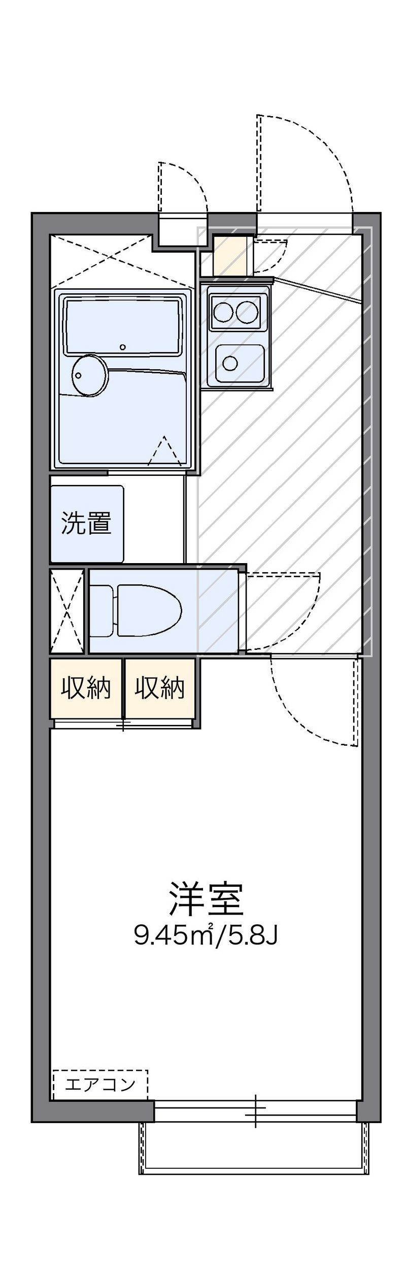 レオパレスあさひが丘 間取図