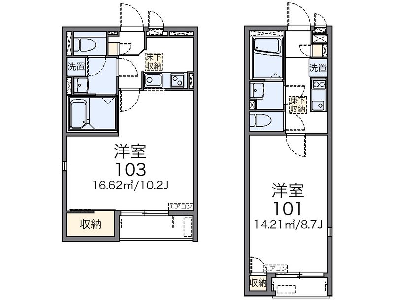 レオネクストクレスト天神 間取図