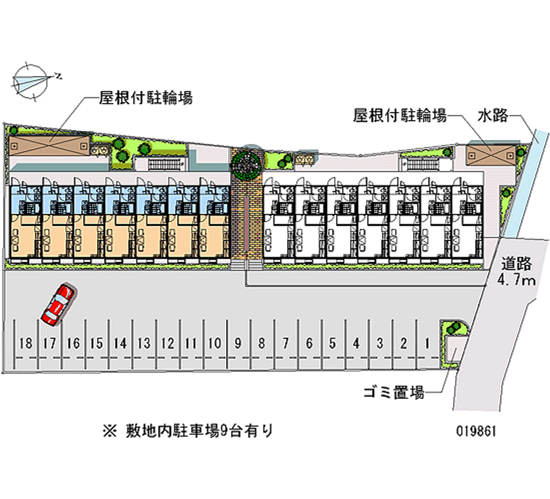 レオパレスパストラルＢ 月極駐車場