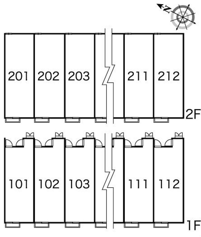 レオパレスシゲルサノーマ 間取配置図