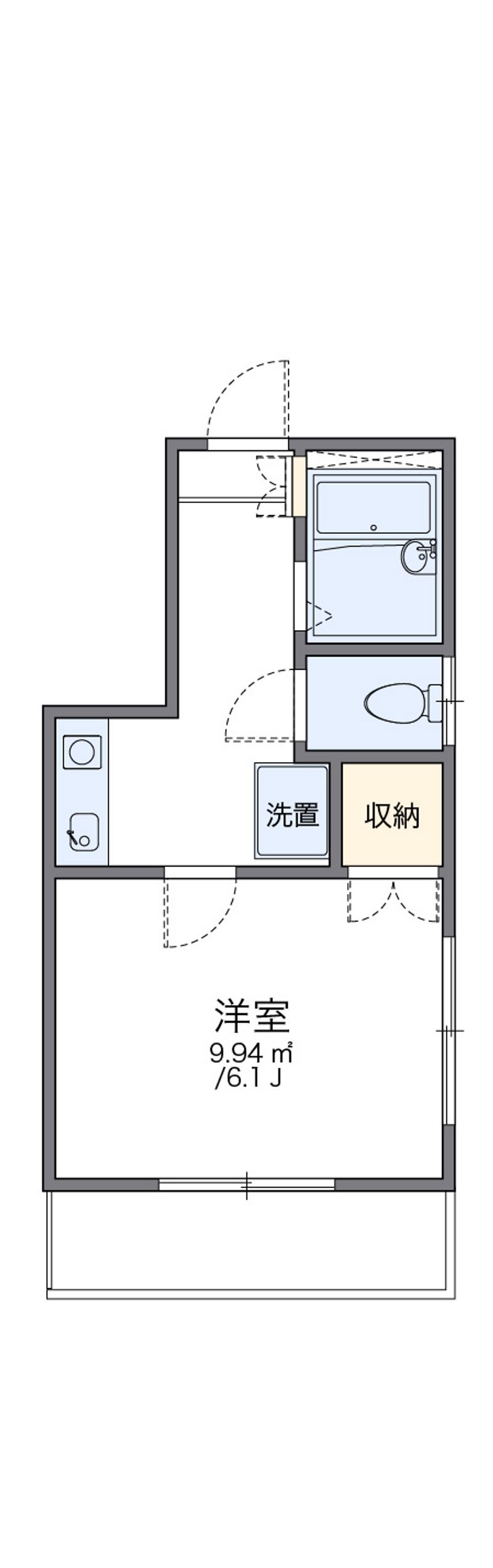 レオパレス浜乃木 間取図