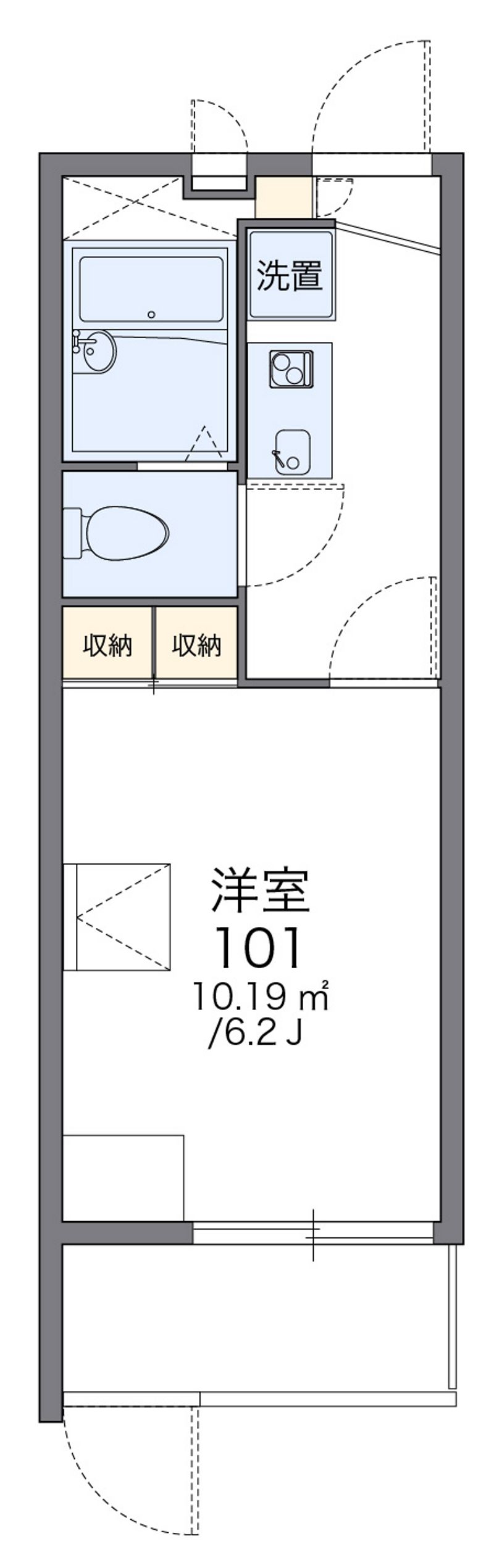 レオパレスオキツモ 間取図
