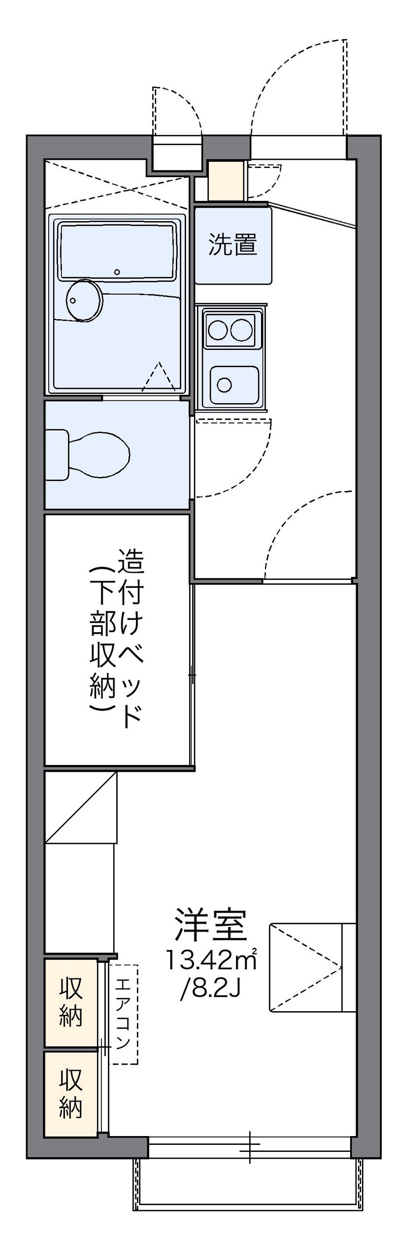レオパレス津田山手 間取図