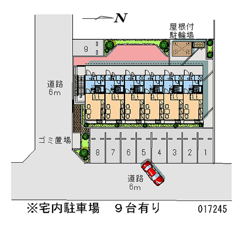 レオパレスプチＭ 月極駐車場