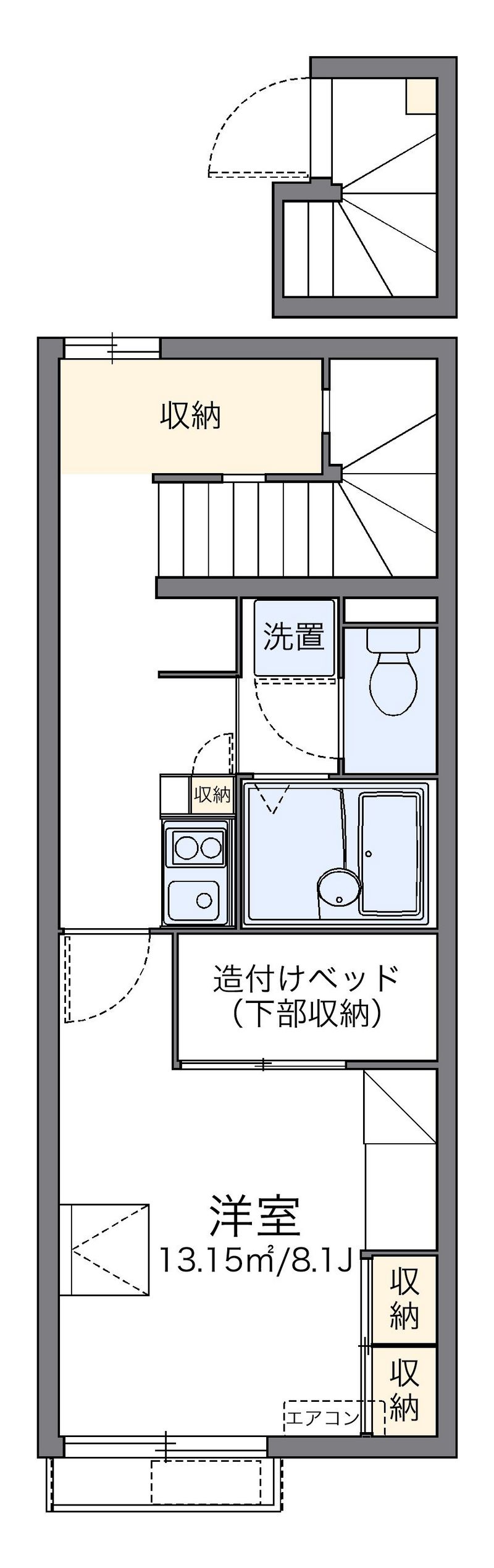 レオパレス豊田樹木 間取図