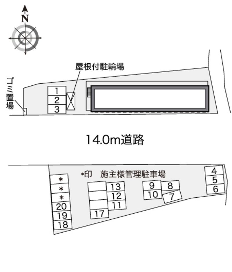 レオパレスＩＮＯＵＥ 配置図