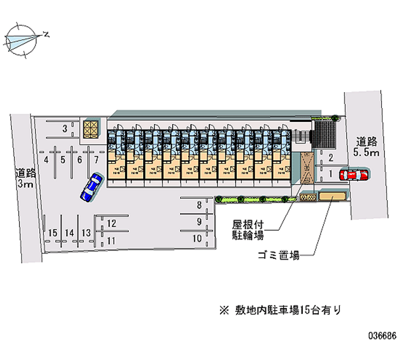 レオパレスプレジャー　宇都宮 月極駐車場