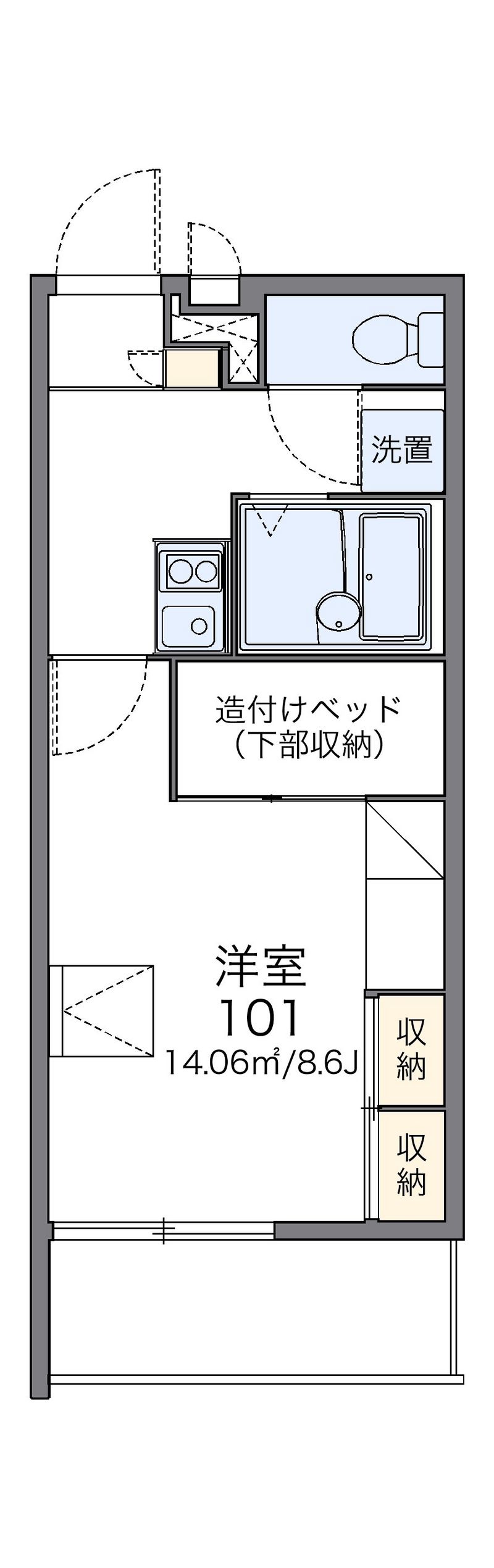 レオパレスカヴェルナ 間取図