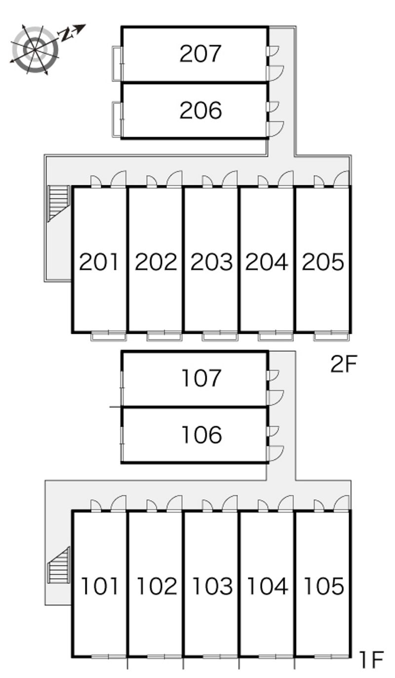 レオパレスツーリーフ 間取配置図