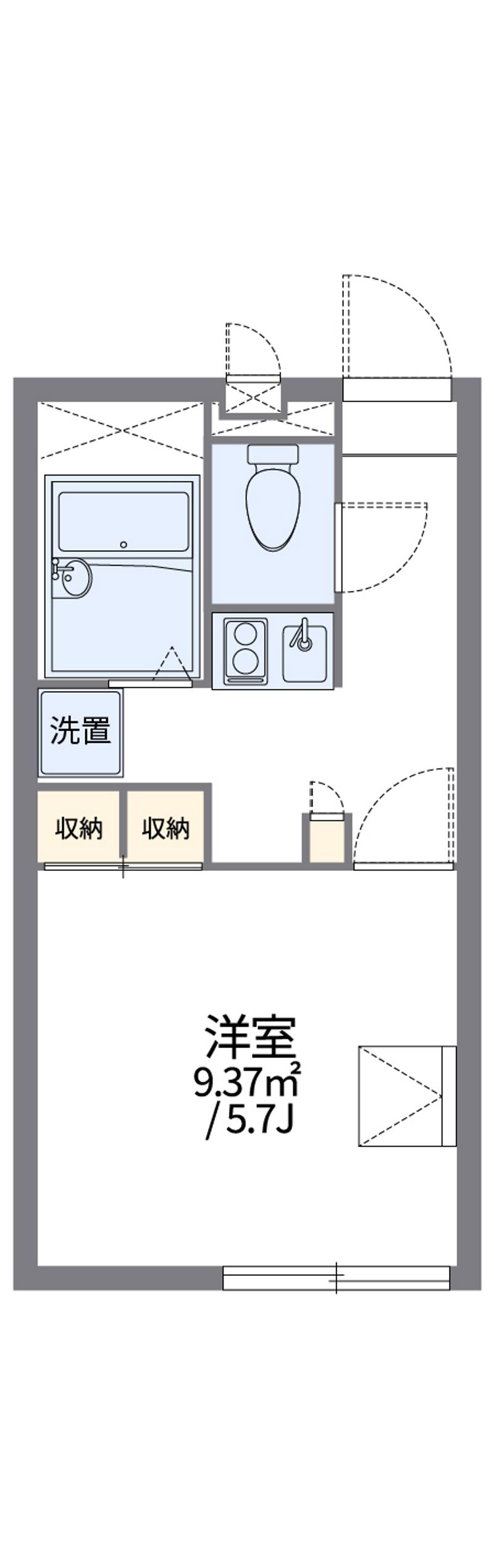 レオパレスＣｕｂｂｙ　篠ヶ瀬 間取図