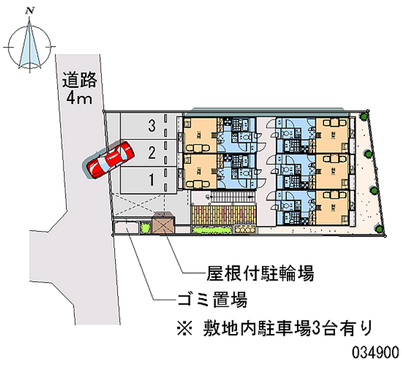 レオパレス水晶館Ⅰ 月極駐車場