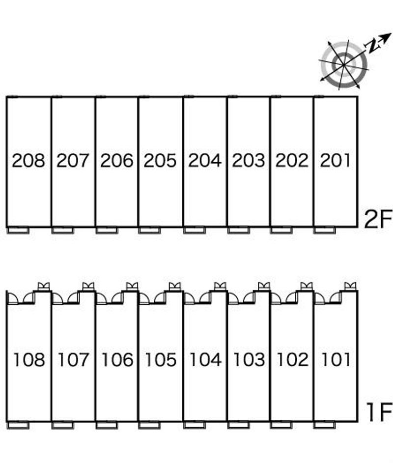 レオパレスエストラーデ 間取配置図