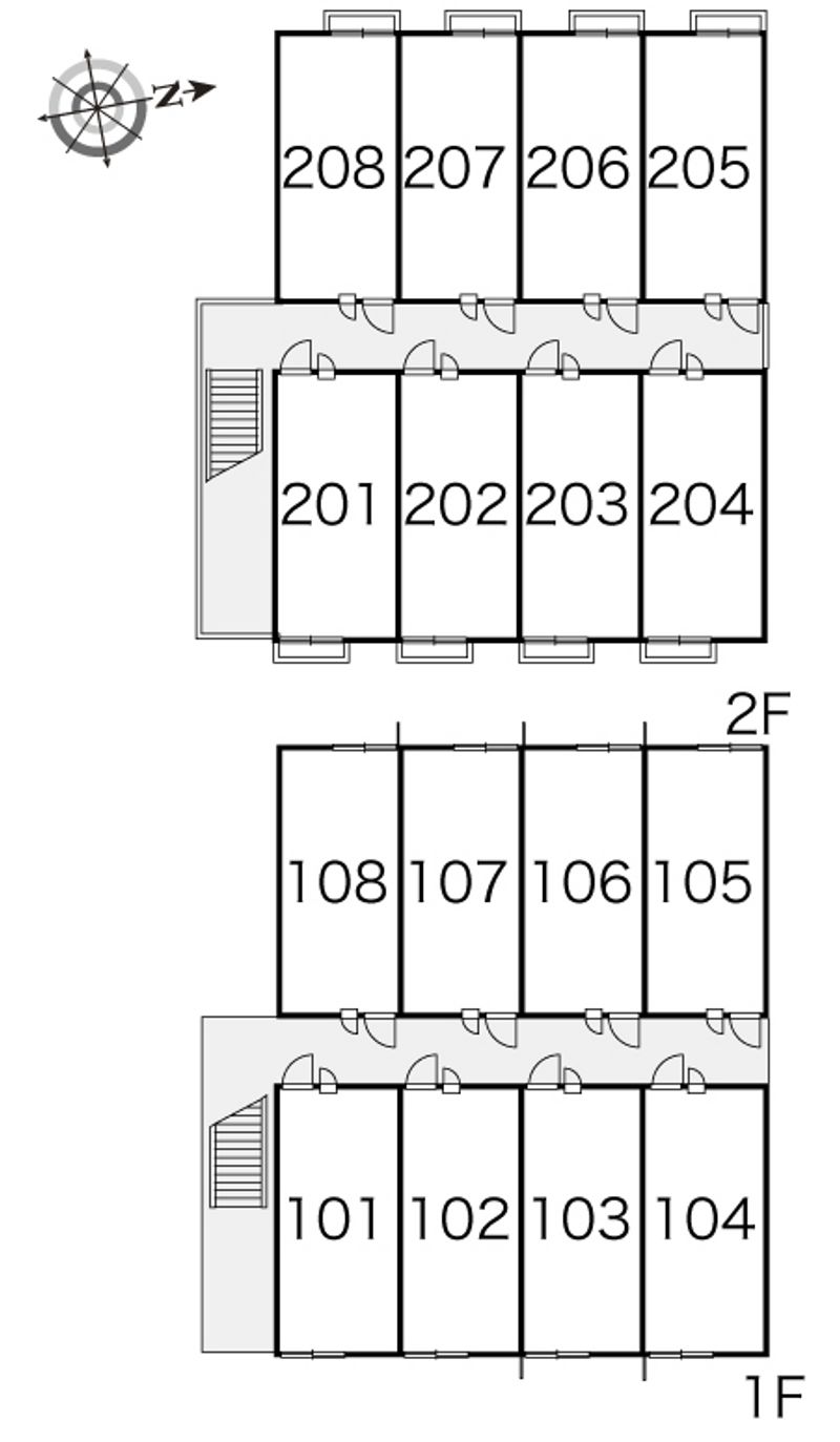 レオパレスグランジュール鹿沼Ⅱ 間取り配置図