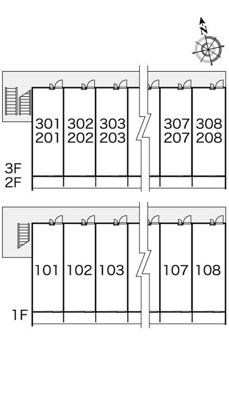 レオパレスグリーン一宮 間取り配置図