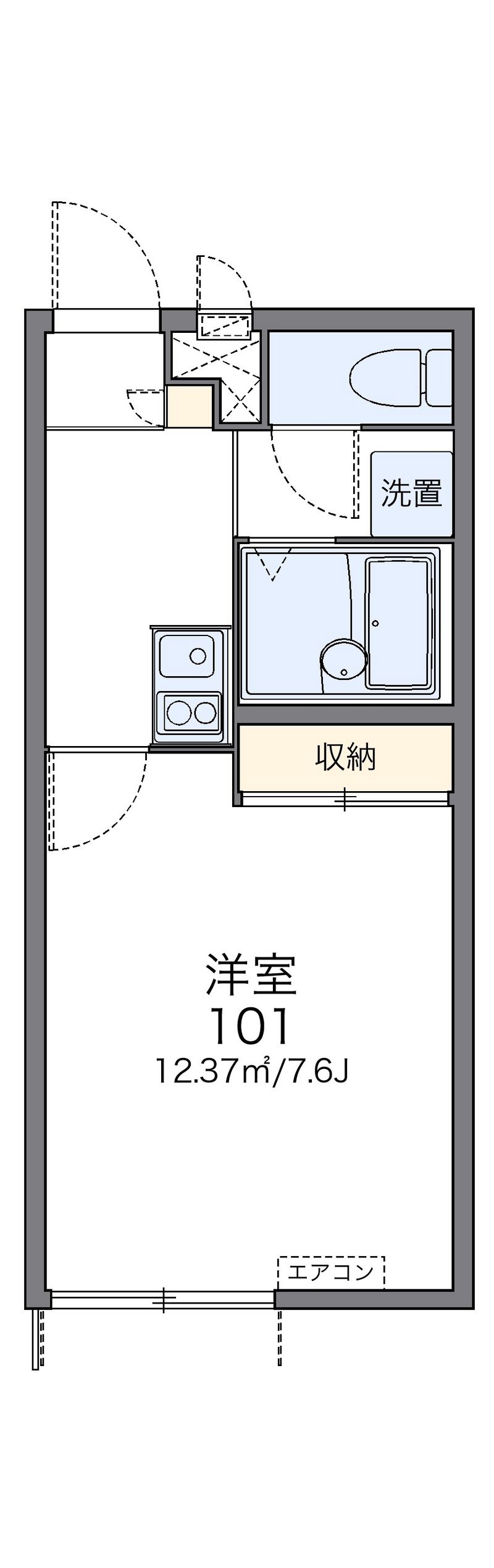 レオパレスひなた 間取図