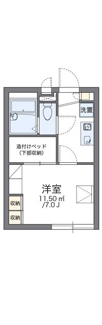 レオパレスコンフォール日の出 間取り図