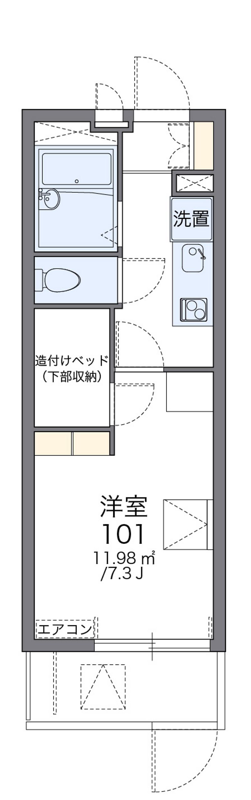 レオパレス向陵西 間取図