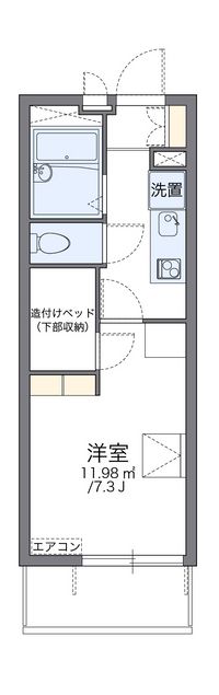 レオパレス向陵西 間取り図