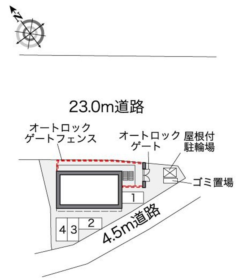 レオパレスＯＲＣＨＩＤ　Ａ 配置図