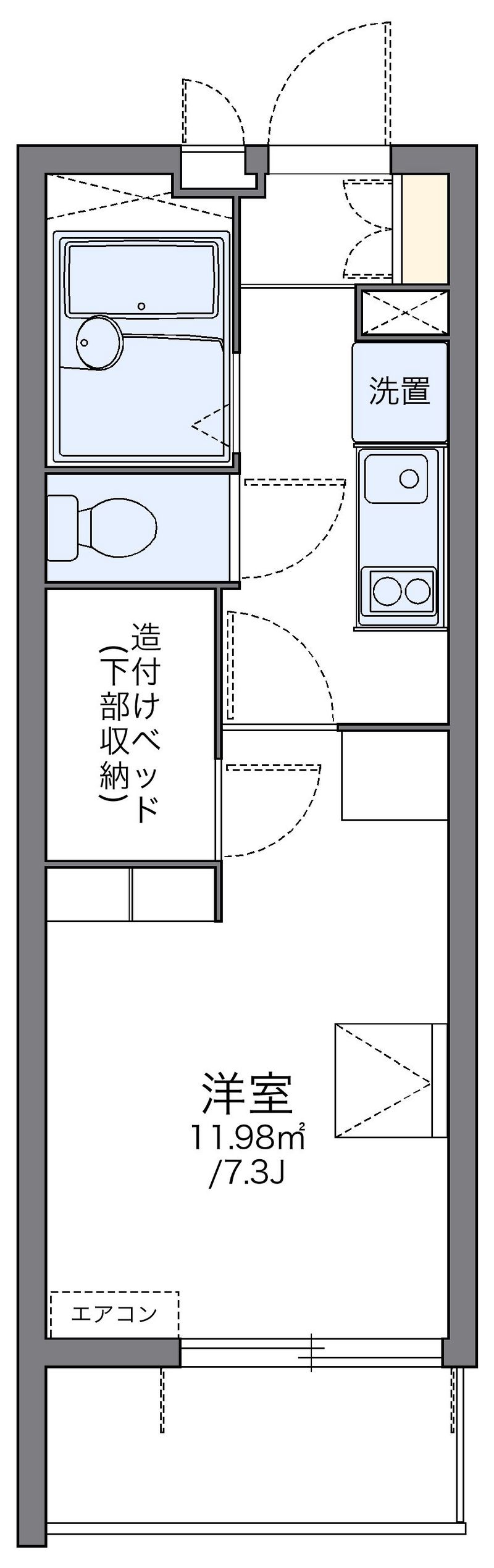 レオパレスミルキーウェイ 間取図