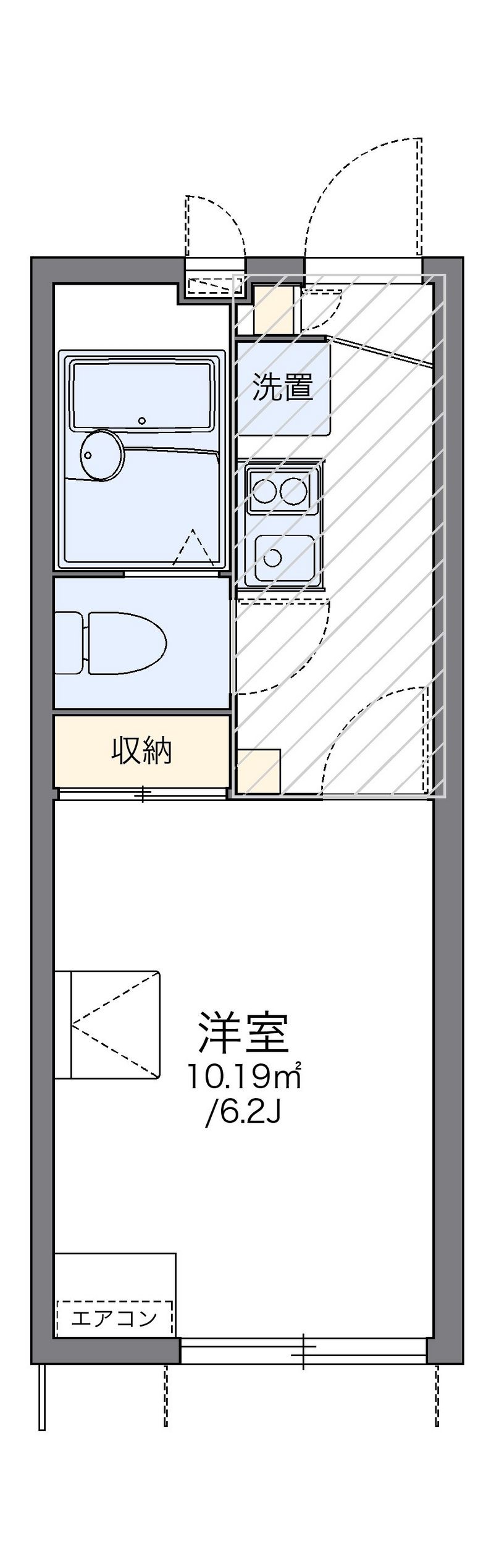 レオパレスエクセル岡本 間取図