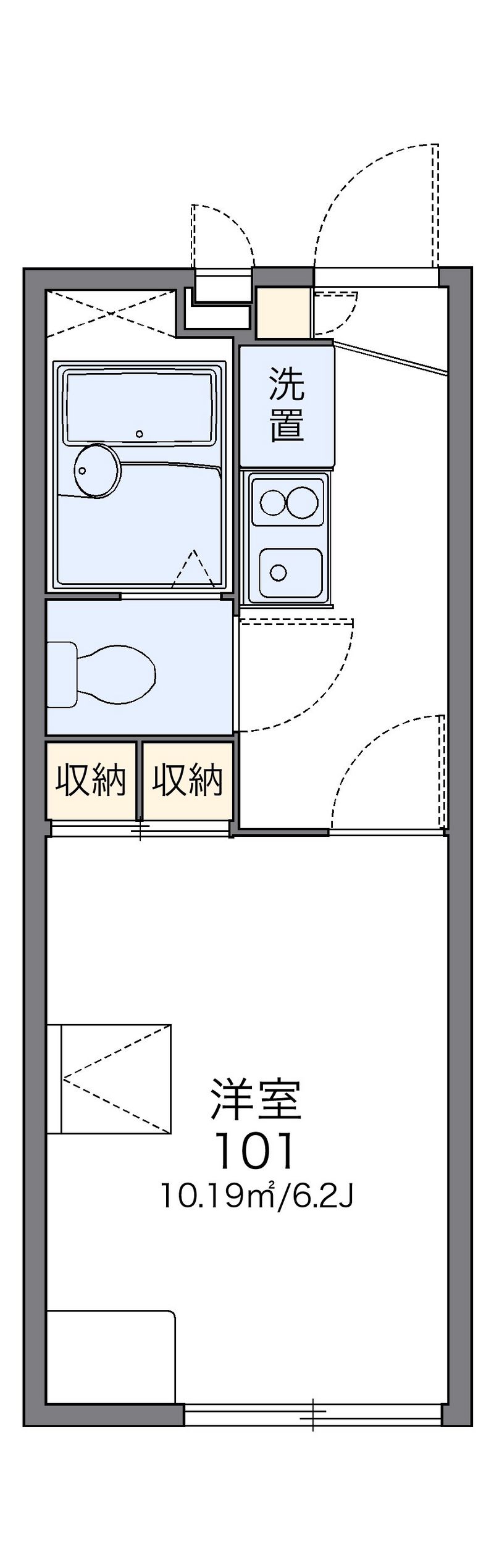 レオパレスヴィラ浜田 間取図