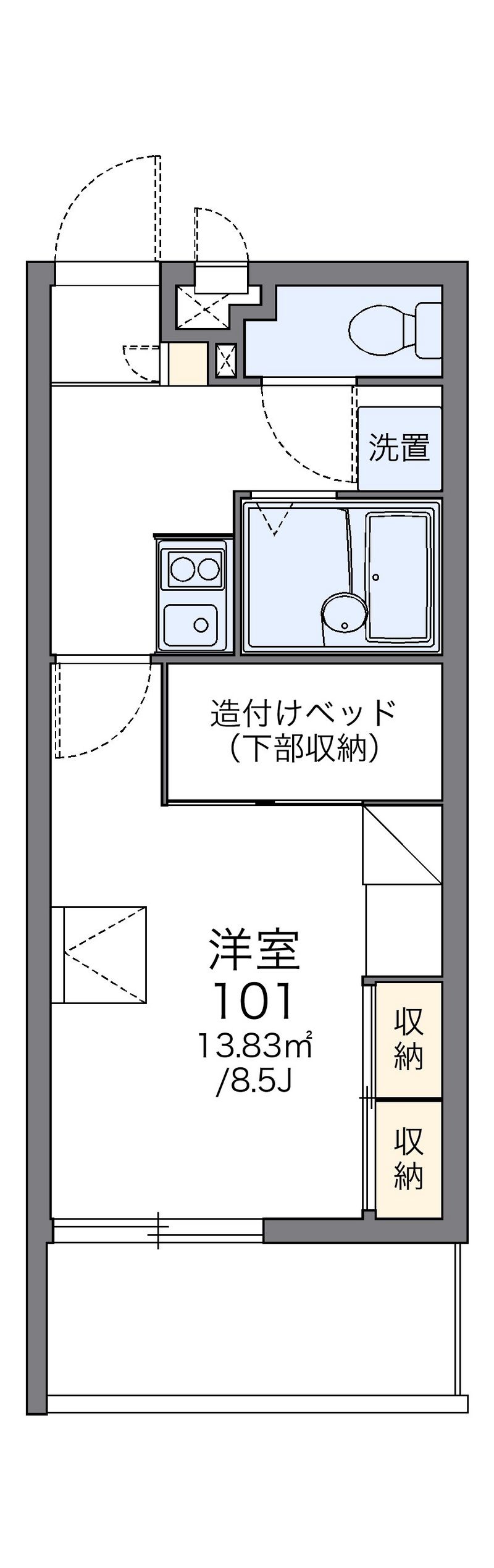 レオパレス北谷 間取図