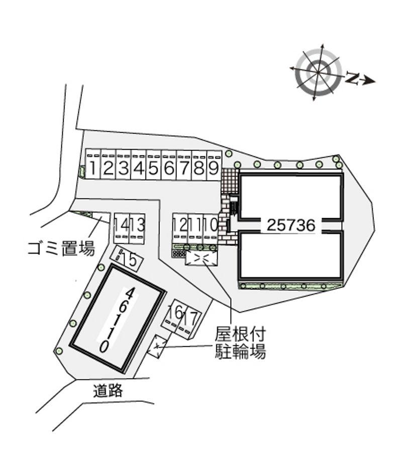 レオパレスＨＩＲＯＥ 配置図