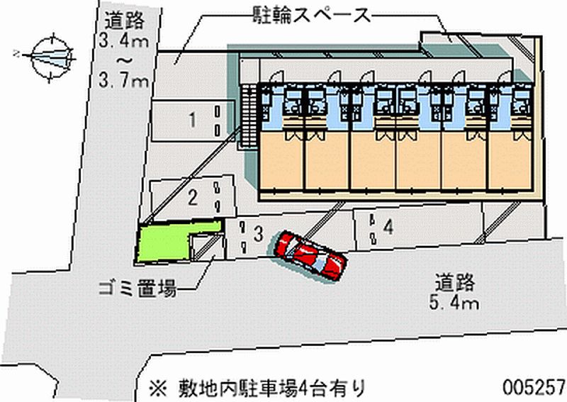 レオパレス大秋 月極駐車場