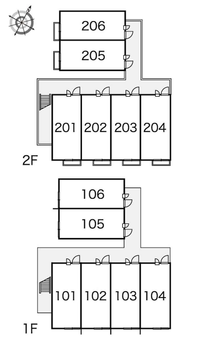 レオパレスサン　東シオヤ 間取配置図