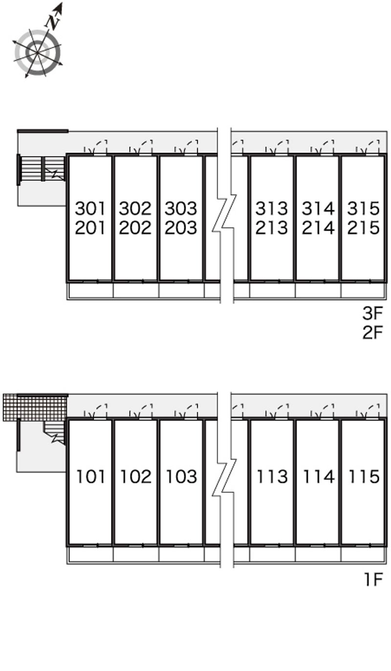 レオパレスサルース 間取配置図