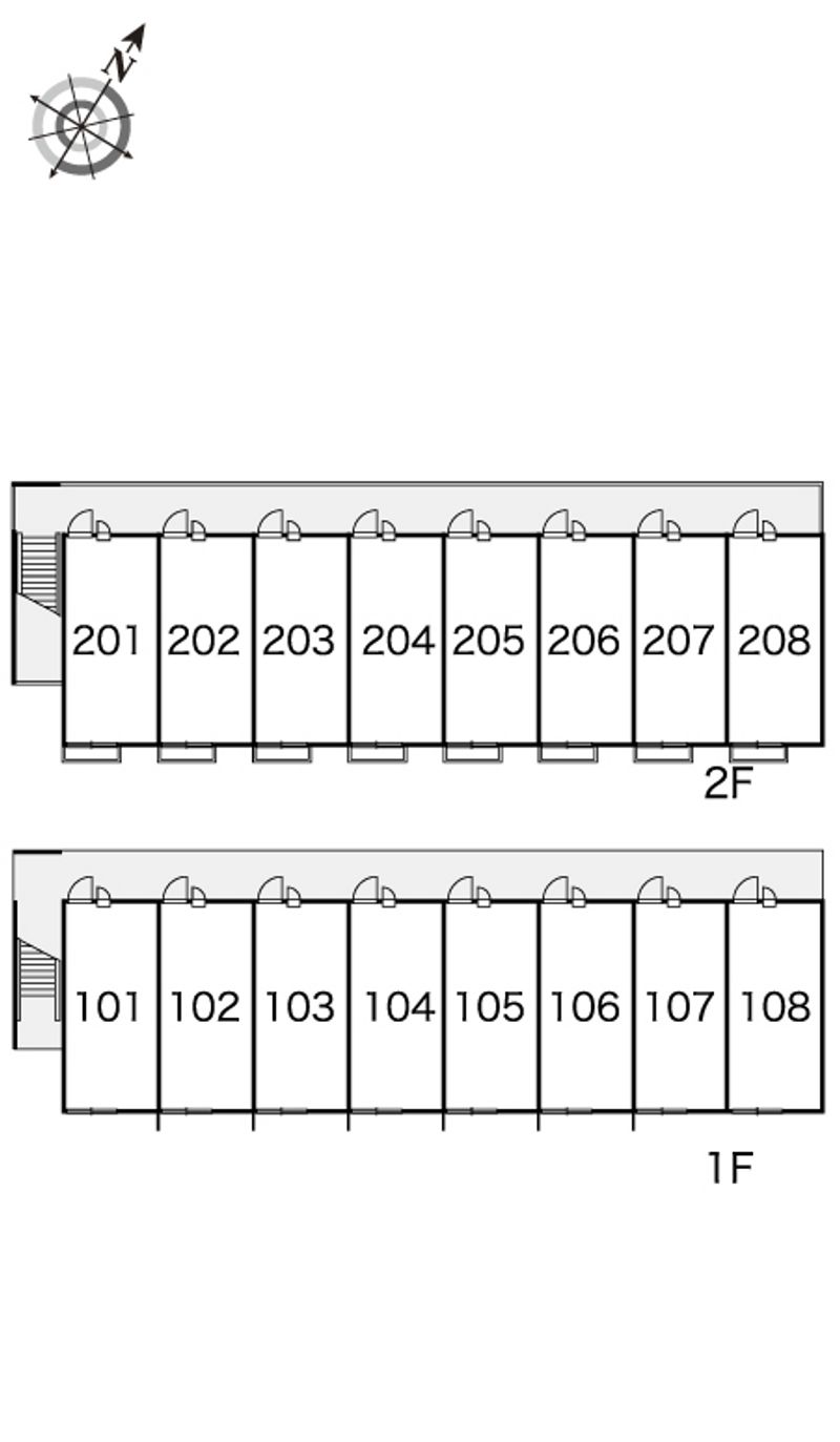 レオパレスたちばな 間取り配置図