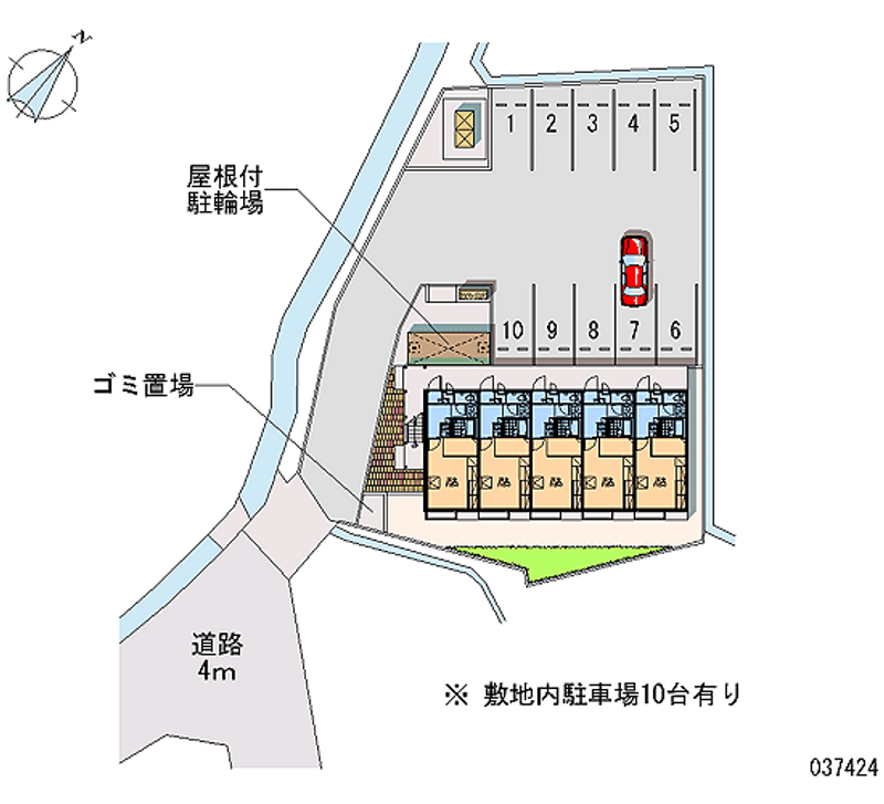 レオパレスかじや 月極駐車場