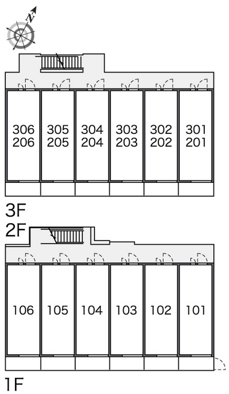 レオパレスキュア横浜 間取り配置図