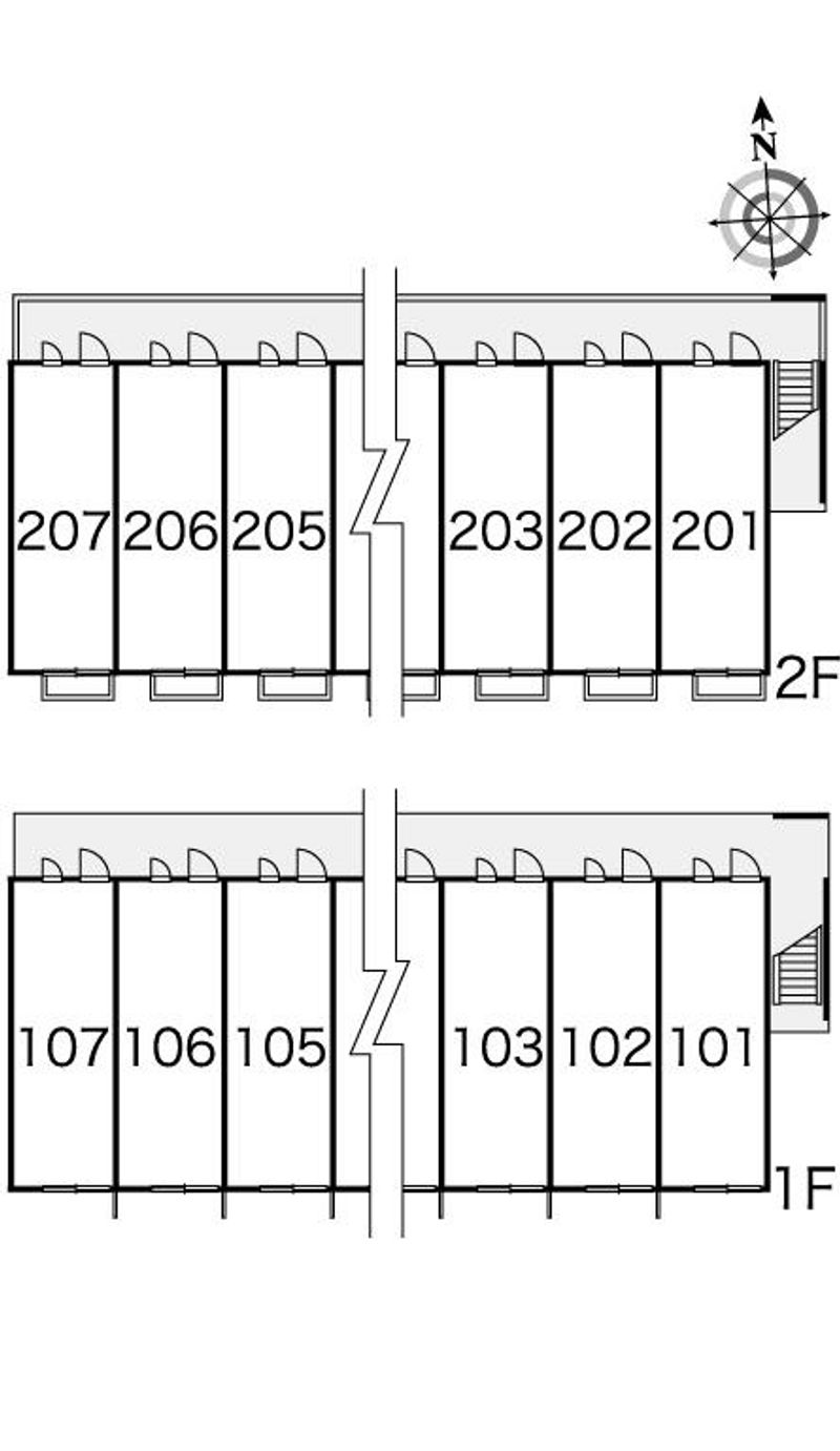 レオパレスフォコン 間取配置図