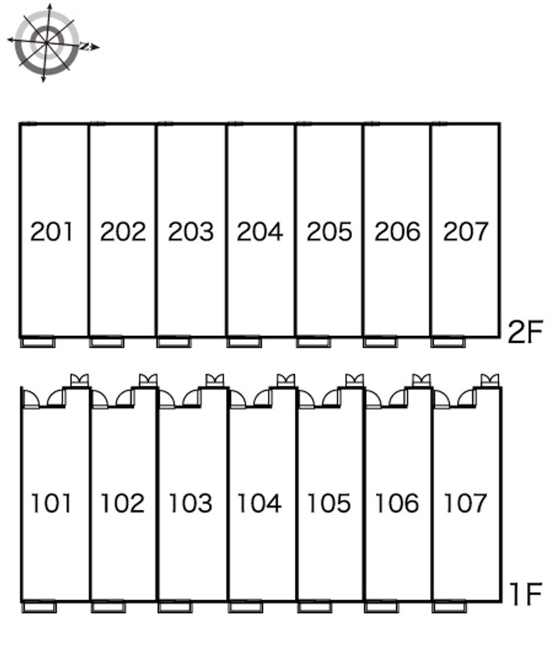 レオパレスミニョンヌ 間取配置図