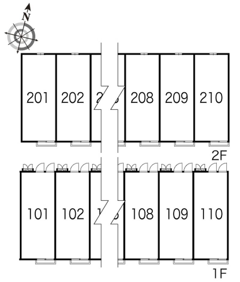 レオパレス向日葵 間取配置図
