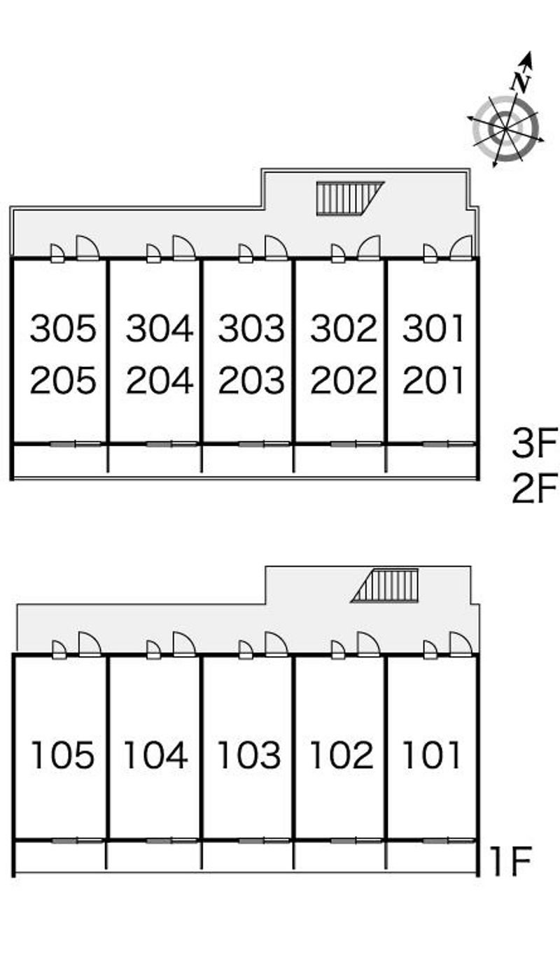 レオパレス第３仙北駅前 間取り配置図