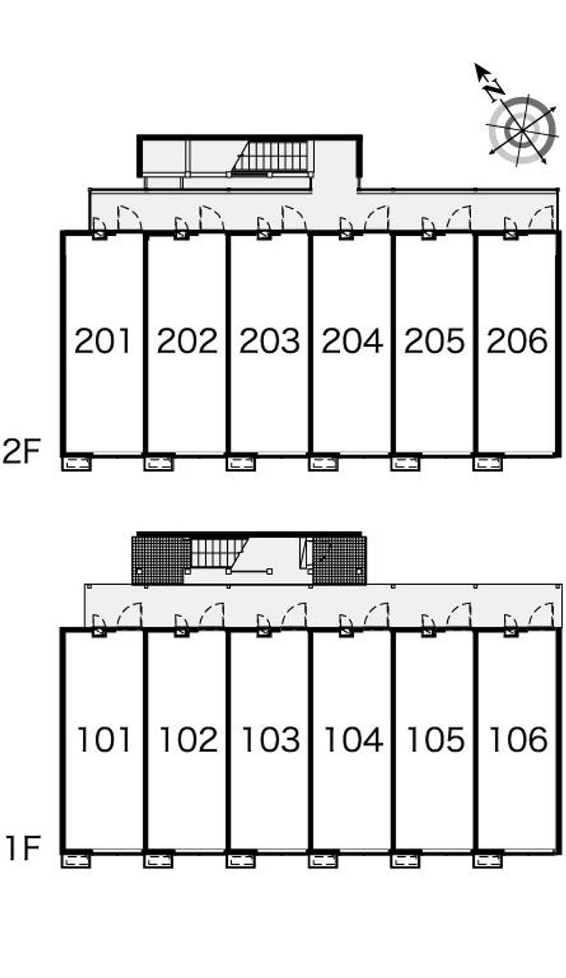 レオパレスユータス　Ⅱ 間取配置図