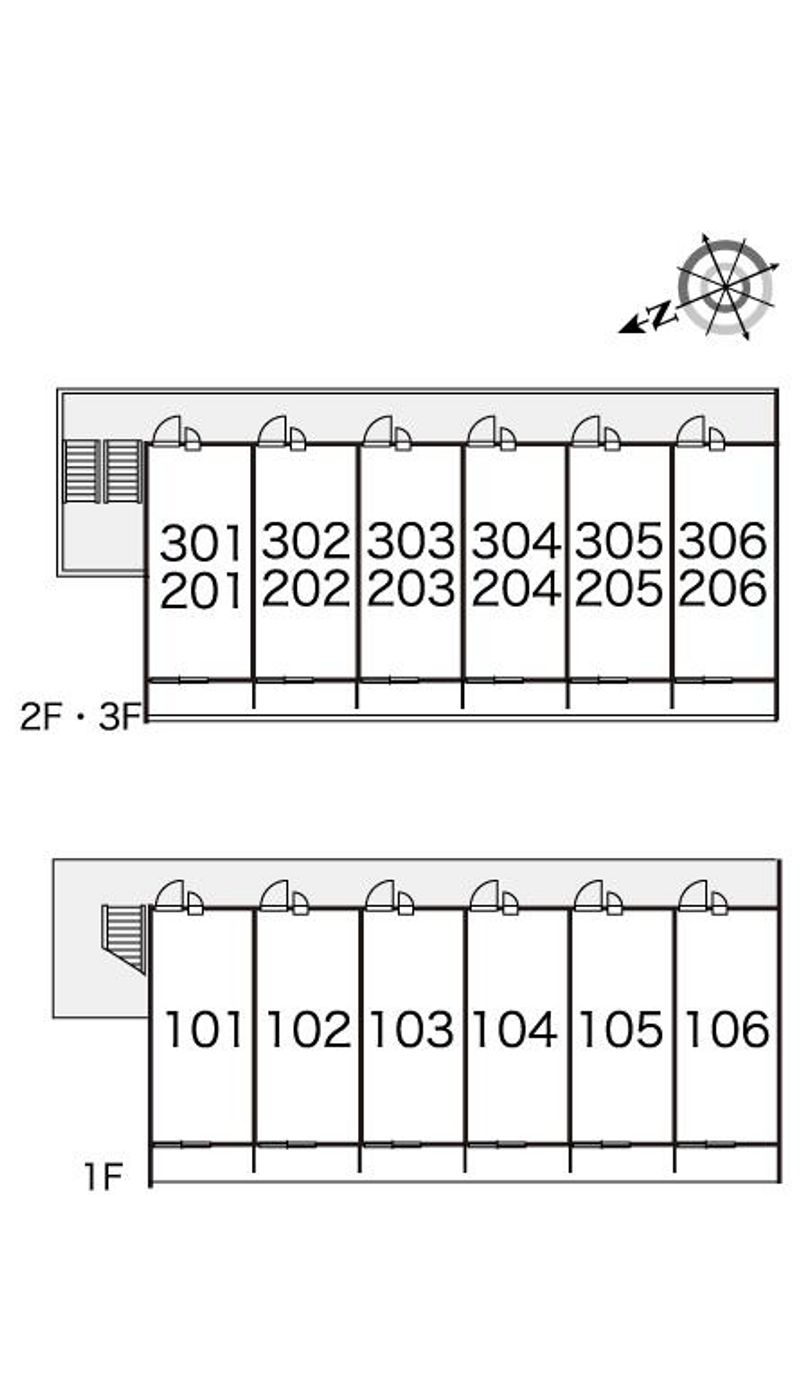 レオパレスグリーンパークアオキ 間取配置図