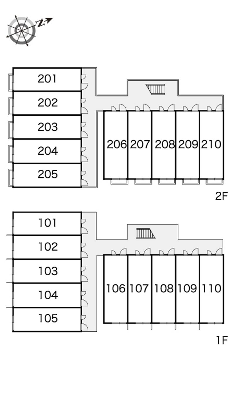 レオパレス長楽寺 間取配置図
