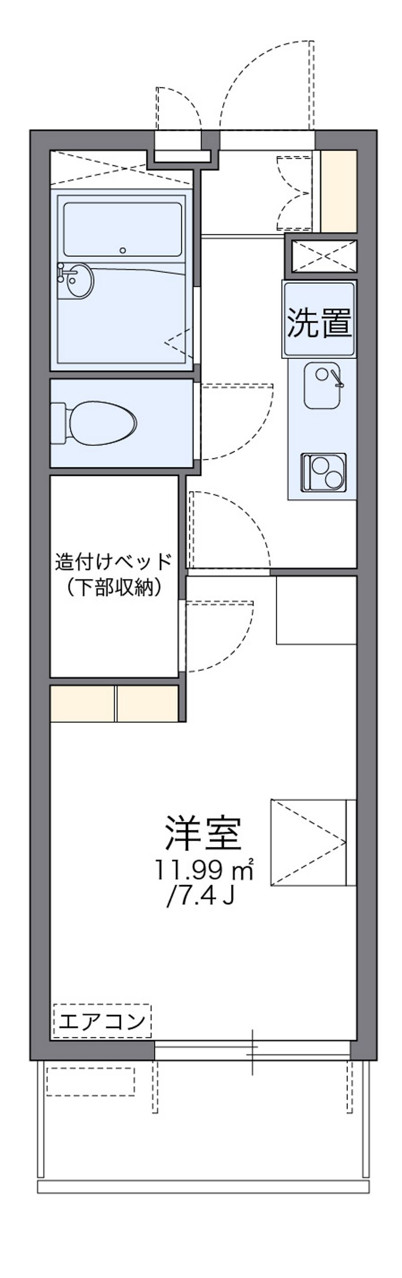 レオパレスヴィラモンド 間取図