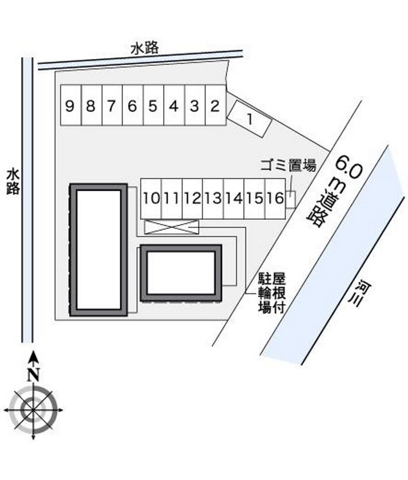 レオパレスハーベスト 駐車場