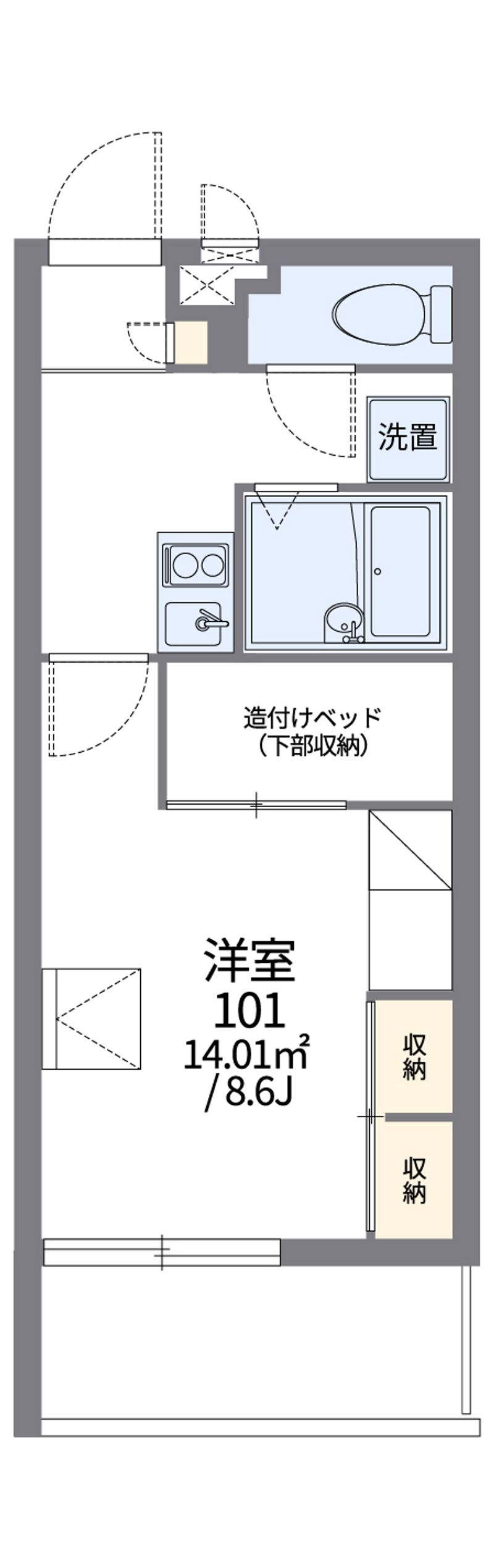 レオパレス音 間取図