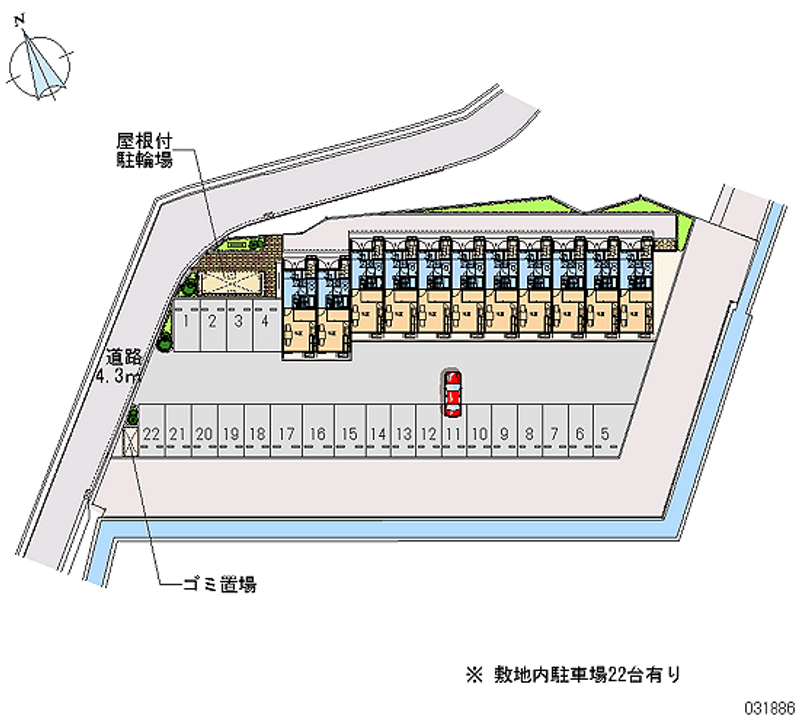 31886 Monthly parking lot