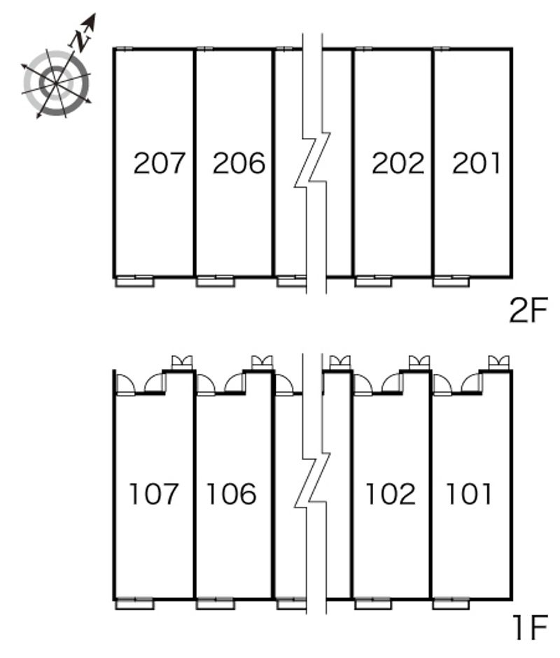 レオパレス柳原　Ⅱ 間取配置図