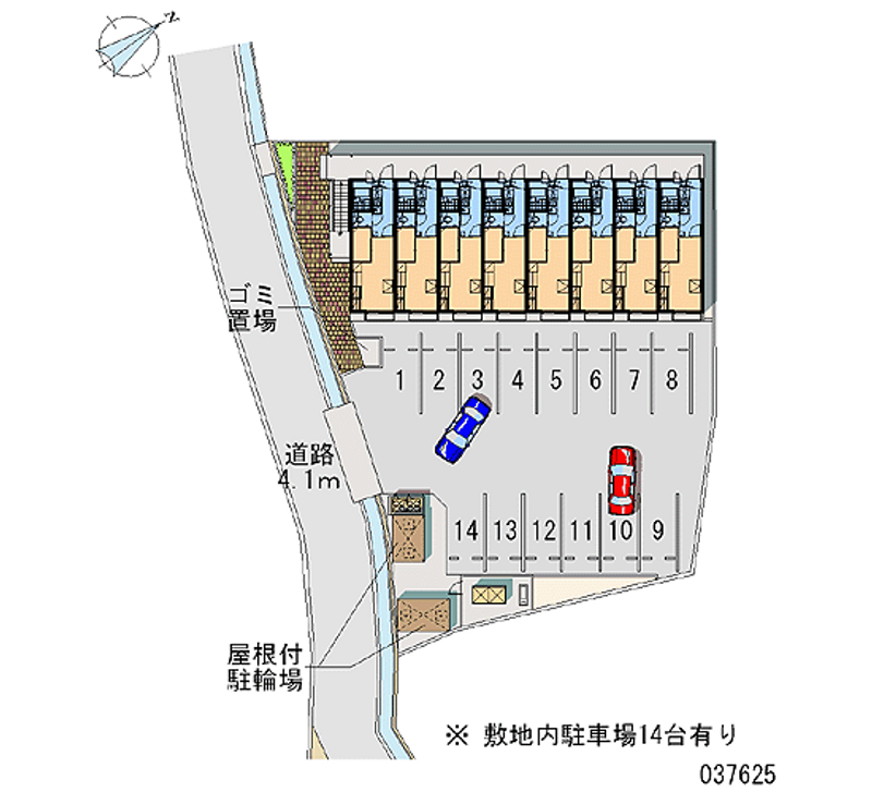 レオパレスシャルマン上道Ⅱ 月極駐車場