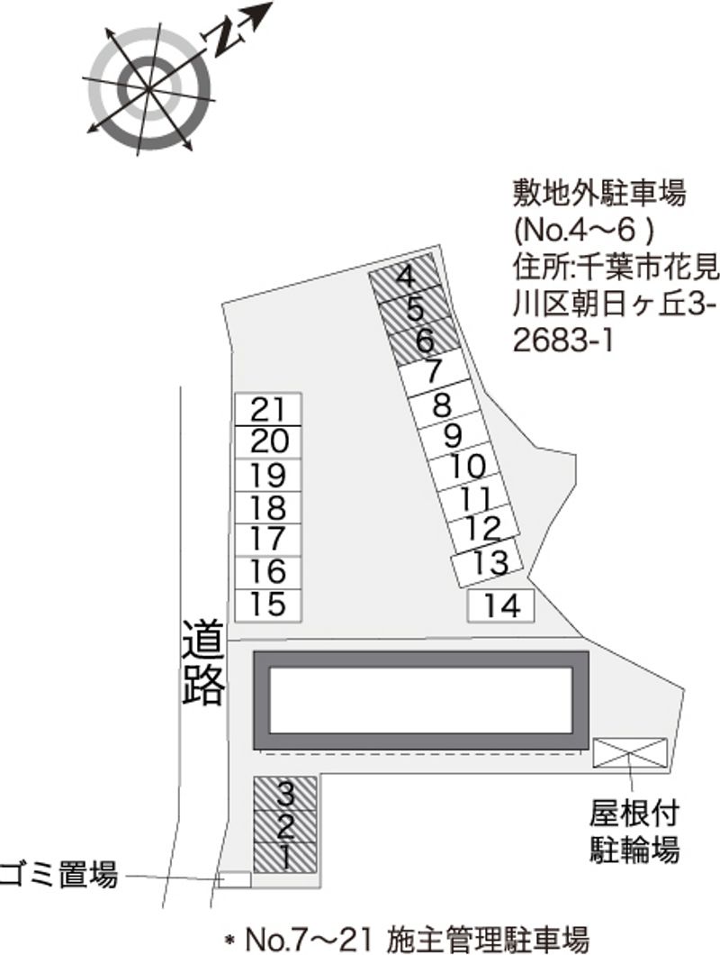レオパレスカワシマⅡ 配置図